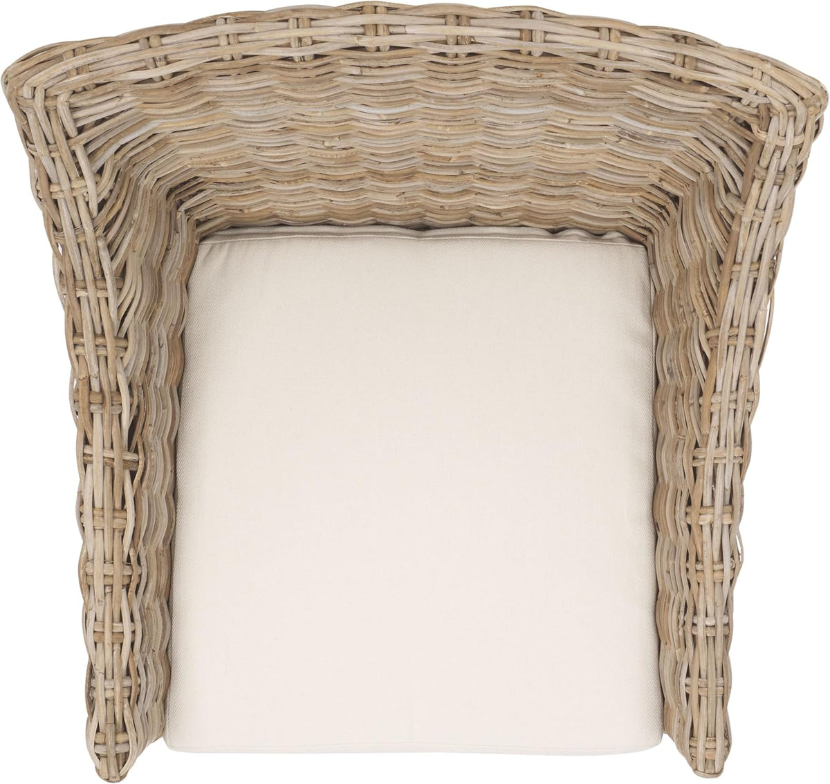 Safavieh Home Collection Ventura Brown and White Washed Arm Chair