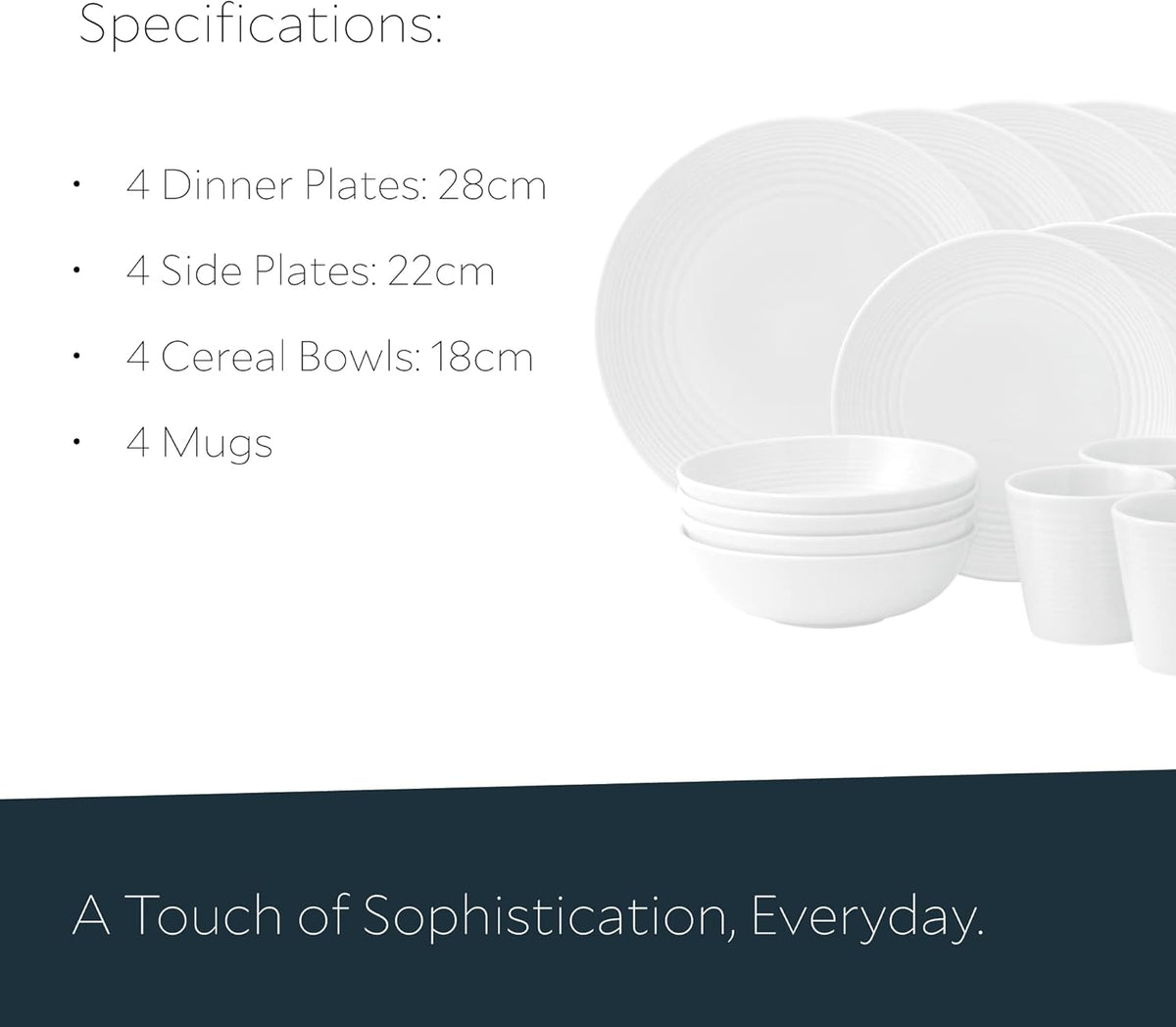 Royal Doulton Exclusively for Gordon Ramsay Maze White 16-Piece Dinnerware Set