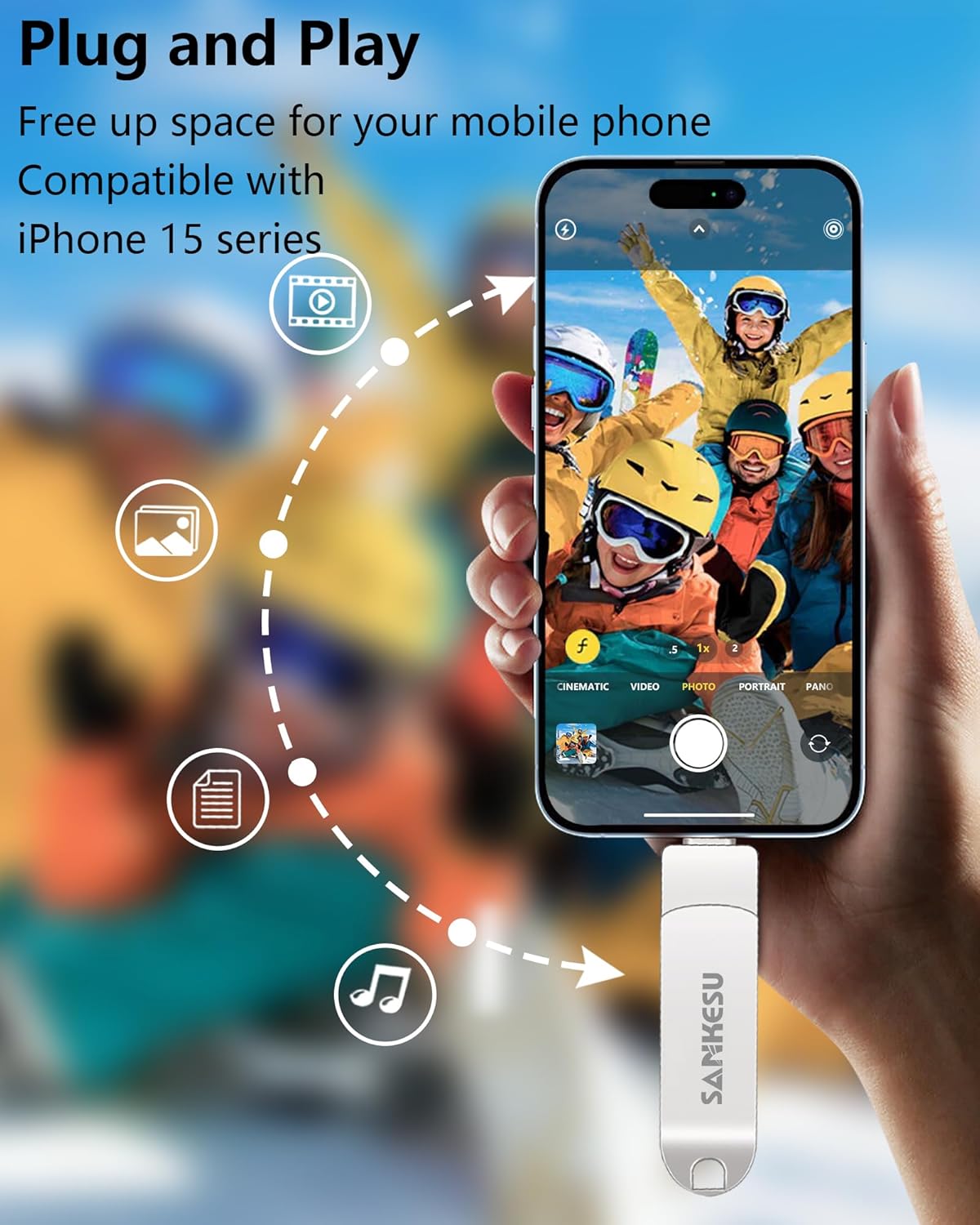 1TB USB C Flash Drive 3.0,Up to 120MB/s Read Speed, USB A and Type C OTG Thumb Drive, Dual Memory Sticks Compatible with iPhone 15, 16, 17 Series/Android Phones/PC/Laptop/Macs