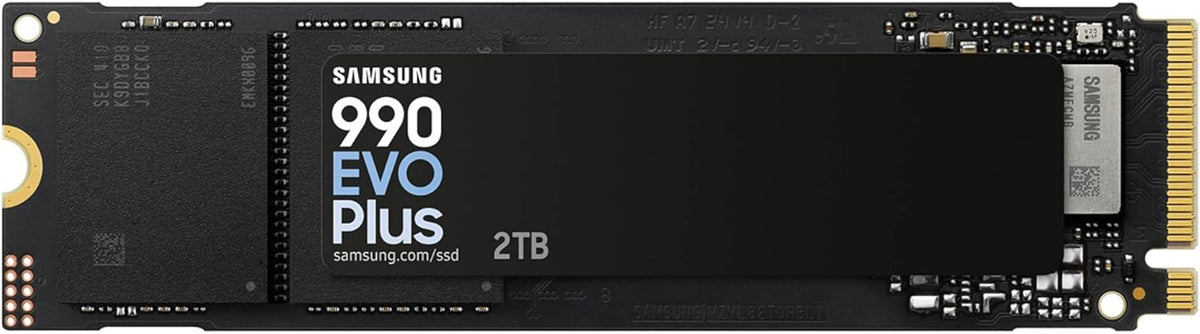 Samsung 990 EVO Plus SSD 2TB, PCIe Gen 4x4, Gen 5x2 M.2 2280, Speeds Up-to 7,250 MB/s, Upgrade Storage for PC/Laptops, HMB Technology and Intelligent Turbowrite 2.0, (MZ-V9S2T0B/AM)