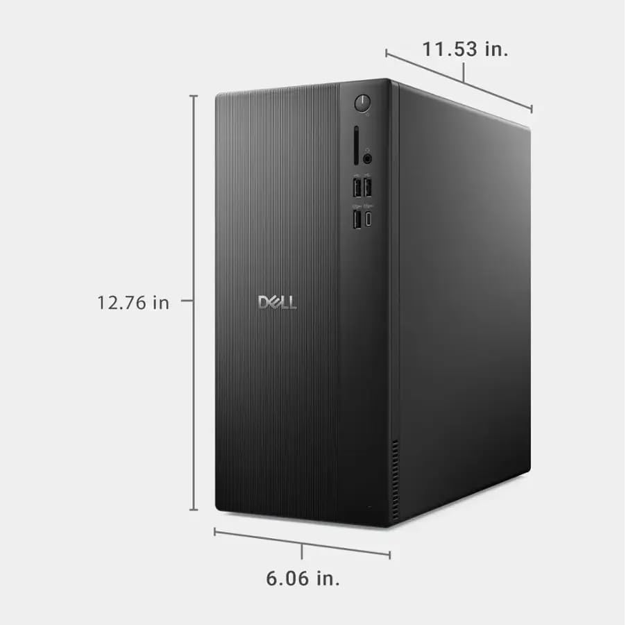Dell ECT1250 Tower Business Desktop, Intel Core Ultra 5-225, up to 4.9 GHz, 16GB DDR5 RAM, 512GB SSD, Intel UHD Graphics, WiFi 6E, Bluetooth, Windows 11 Pro, HDMI, DisplayPort, Keyboard & Mouse