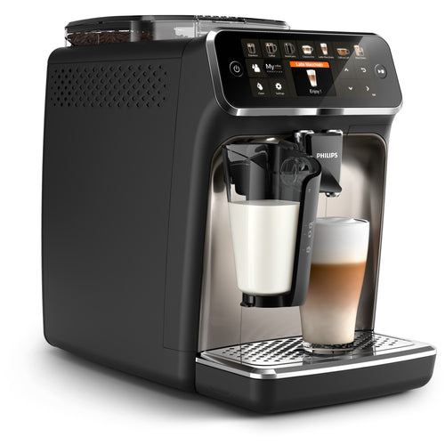 PHILlPS EP5547/90 Serie 5500 LatteGo 19 Kaffeespezialitäten Kaffeevollautomat Schwarz verchromt